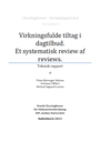 Virkningsfulde tiltag i dagtilbud: Et systematisk review af reviews.