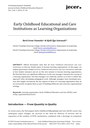 “Early Childhood Educational and Care Institutions as Learning organizations”.